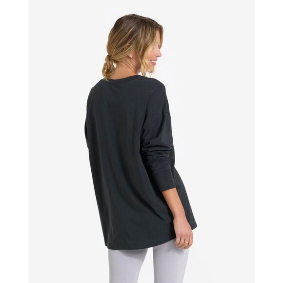 Vuori Long-Sleeve Feather Tee Washed Black Small NWT - Picture 3 of 8